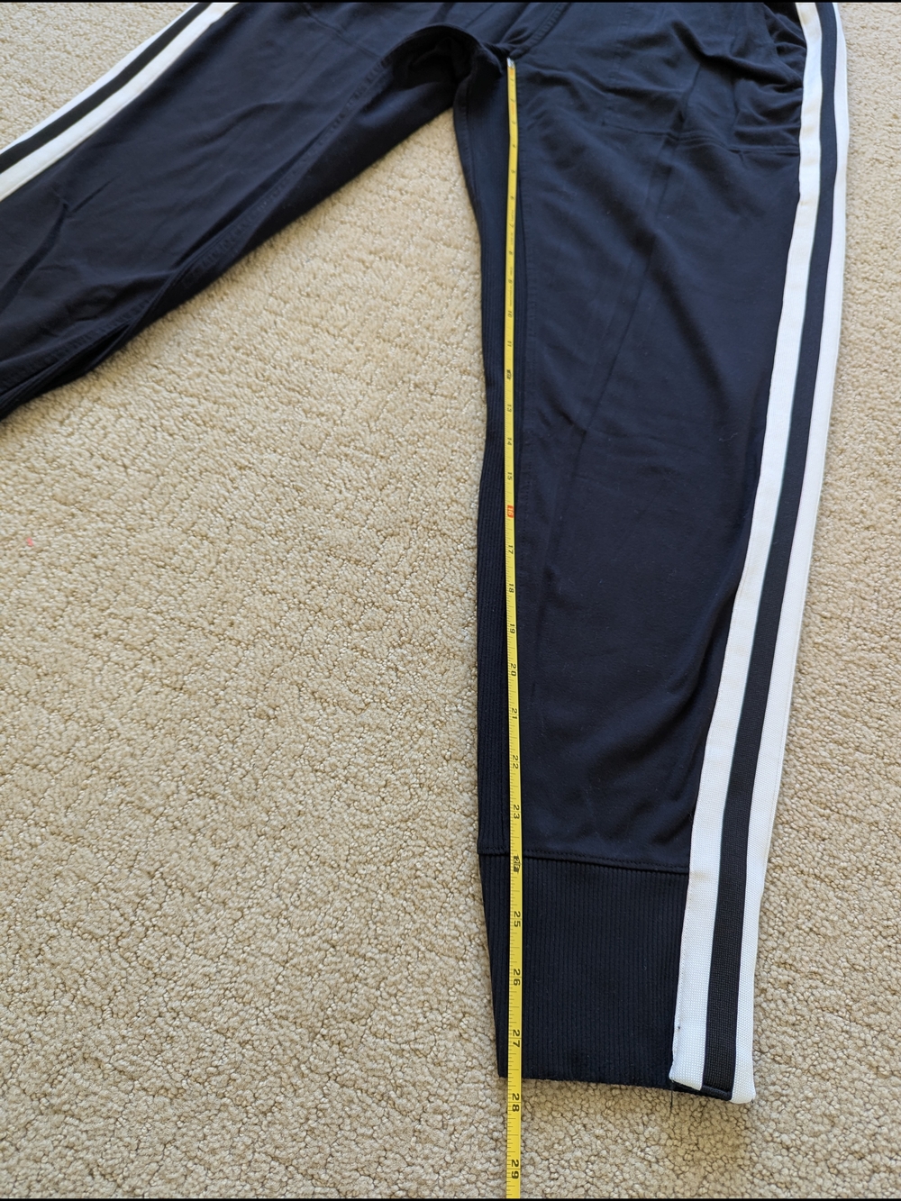 Athleta Venice Side Stripe Track Jogger Pants Womens M Black Athletic Retro - Picture 8 of 8